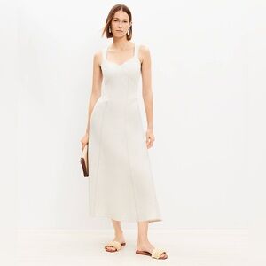 LOFT Cream Midi Dress